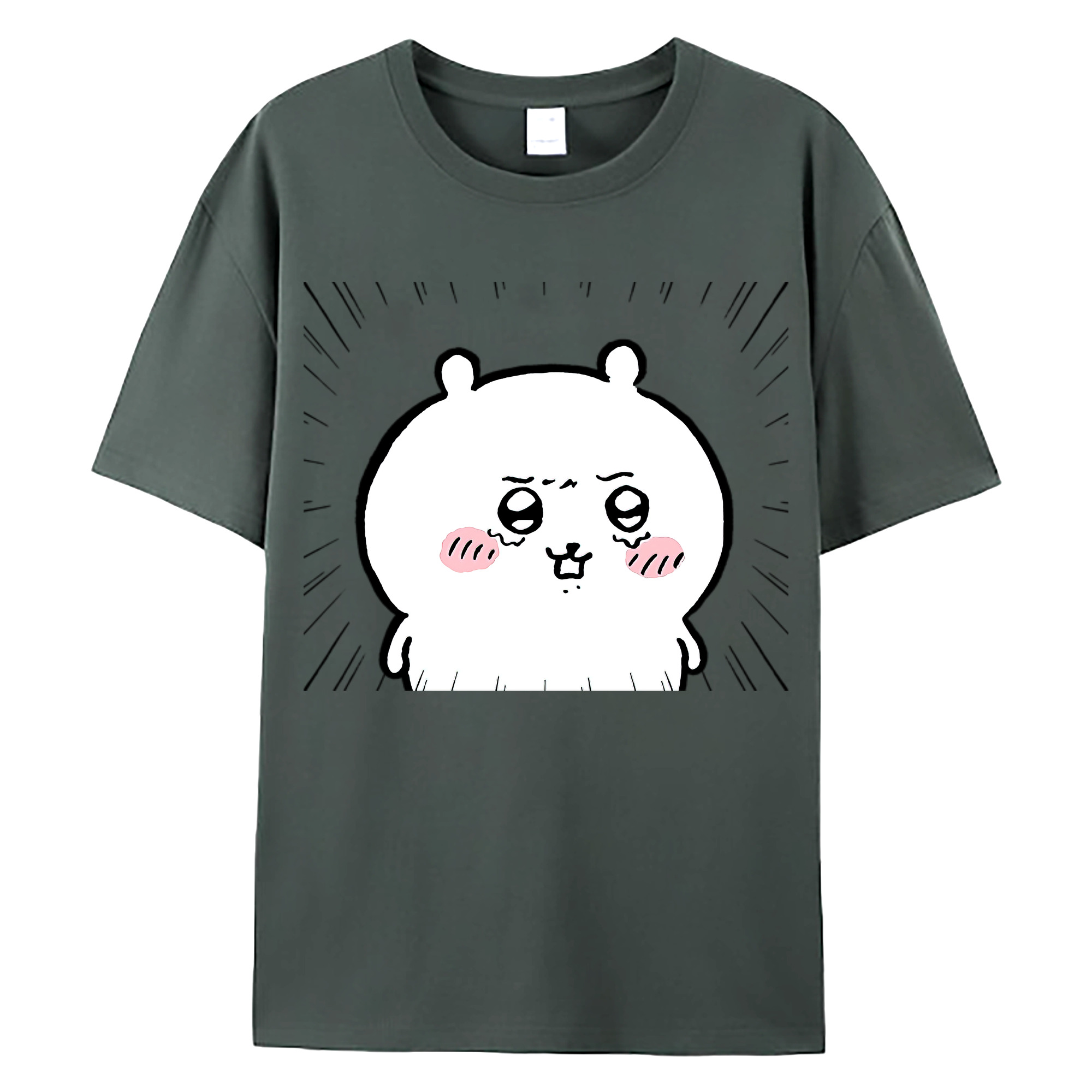 （画像用） ちいかわ ちいかわ Chii-kawa chiikawa 綿100％ メンズ半袖Tシャツ｜肌触りやわらか＆通気性